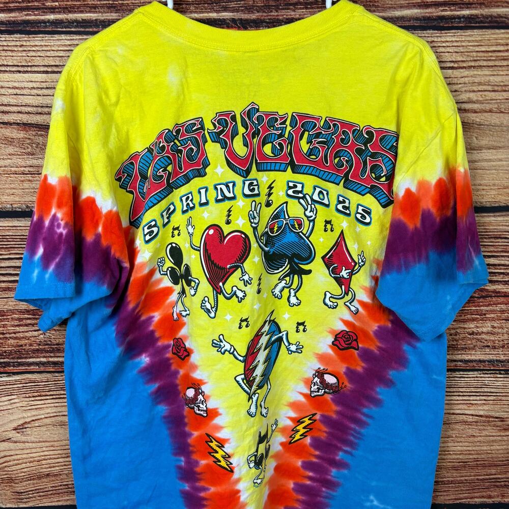 2025 The Grateful Dead At The Sphere Las Vegas Tie Dye Liquid Blue T-shirt - Picture 9 of 9
